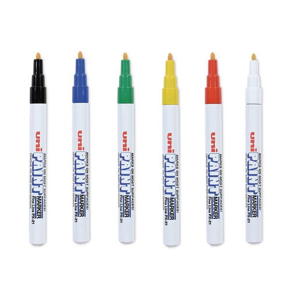 Permanent Marker, Fine Bullet Tip, Assorted Colors, 6/set | Bundle of 2 Sets