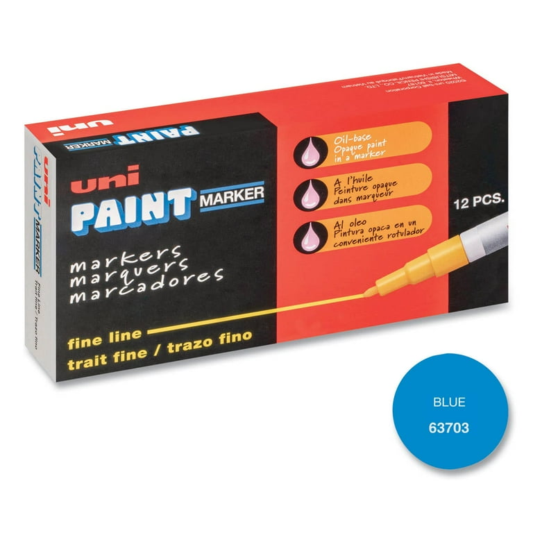 Permanent Marker, Fine Bullet Tip, Blue Permanent Marker, Fine Bullet Tip, Blue