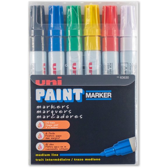Permanent Marker, Medium Bullet Tip, Assorted Colors, 6/set | Bundle of 5