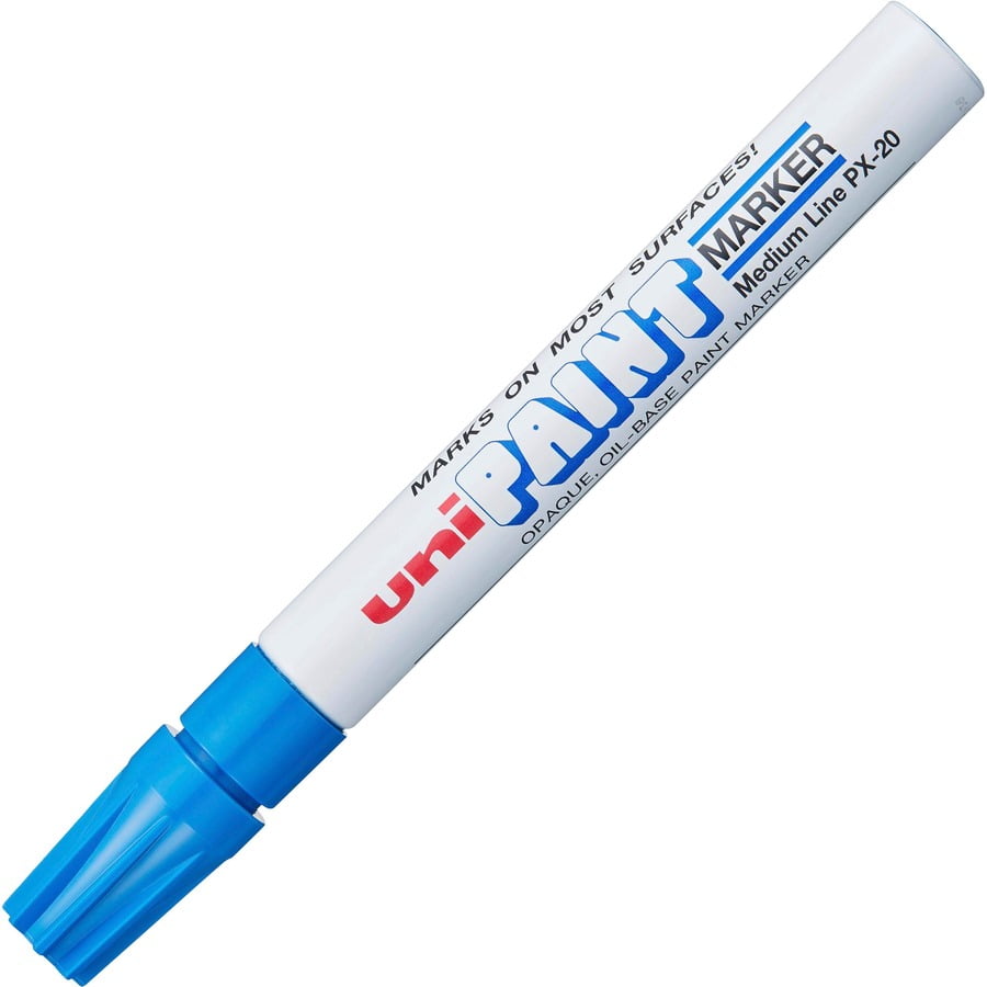 Permanent Marker, Medium Bullet Tip, Blue | Bundle of 5 Each