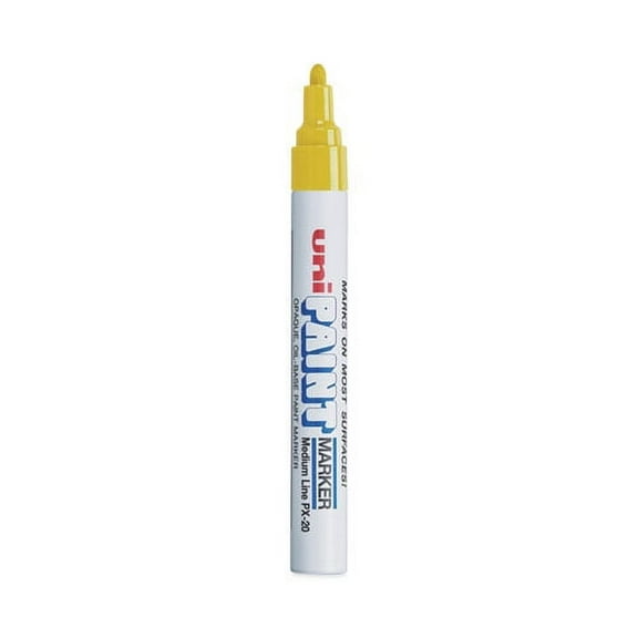 Permanent Marker, Medium Bullet Tip, Yellow | Bundle of 2 Each