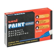 Uni-Paint  Markers, Medium Point, Yellow, Pack Of 12