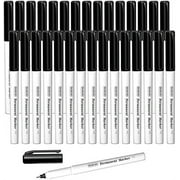 Permanent Marker,Shuttle Art 30 Pack Ultra Fine Point Black Permanent Marker set, Works on Plastic,Wood,Stone,Metal and Glass for Doodling