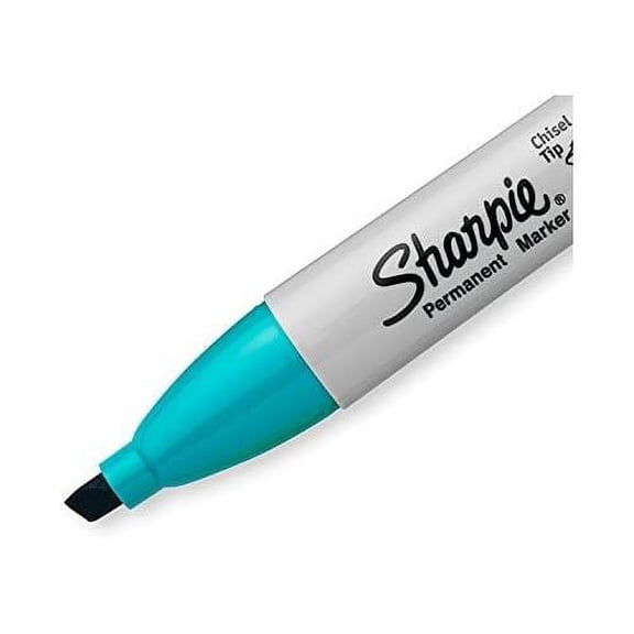Permanent Markers, Broad, Chisel Tip, Single, Aqua (1927299)