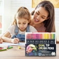 thumbnail image 1 of Permanent Markers, Double Line Pen Color Hand Account Pen Dream Metal Pen Hand-painted 24 Color Highlighter Marker Pen 3ml, Back to College, 1 of 9