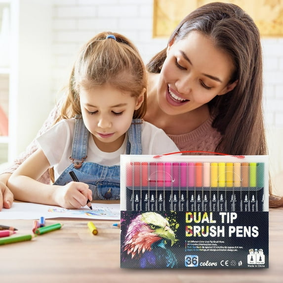 Permanent Markers, Double Line Pen Color Hand Account Pen Dream Metal Pen Hand-painted 24 Color Highlighter Marker Pen 3ml, Back to College