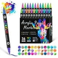 thumbnail image 1 of Permanent Markers, Paint Markers 24/48/36 Colors Paint Pens Acrylic Markers 1.5mm Round Tip Paint Pen Acrylic Paint Pens for Painting 10ml, Back to College, 1 of 6