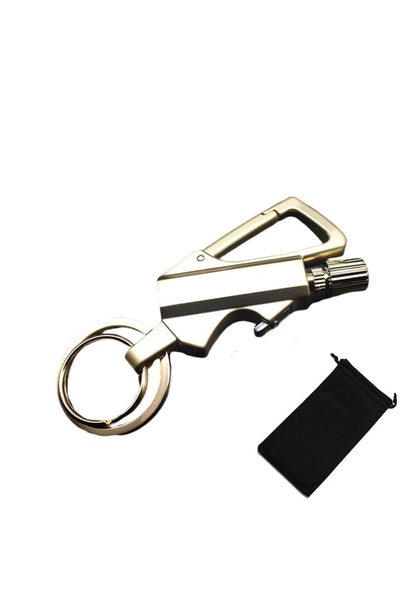 Permanent Match Infinity Lighter,Infinity Lighter Keychain,Permanent Match Infinity Lighter with Multitool Keychain Bottle Opener,Match Kerosene Lighter Outdoor Portable(Gold Gas Free)