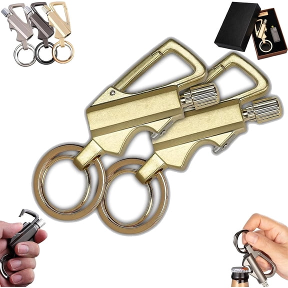 Permanent Match Infinity Lighter, Keychain Lighter with Multitool Keychain Bottle Opener, Reusable Windproof Lighters Match Strike, Outdoor Camping Hiking Survival Equipment