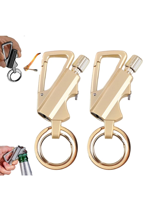 Permanent Match Infinity Lighter,Keychain Lighter with Multitool Keychain Bottle Opener,Reusable Matchstick,Forever Match for Outdoor Survival