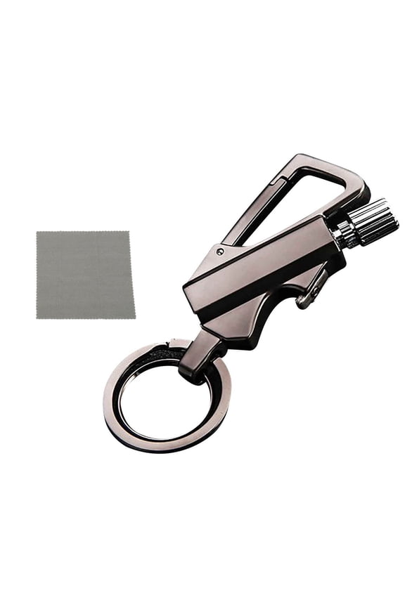 Permanent Match Infinity Lighter with Multitool Keychain Bottle Opener, Reusable Waterproof Match Strike Anywhere, Forever Flint Fire Starter(Black)