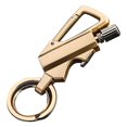 thumbnail image 1 of Permanent Match Keychain Lighter - Refillable Alloy Match Core, Windproof Waterproof, Bottle Opener Multitool, Mini Portable Outdoor Camping Gear Black Gold, 1 of 5
