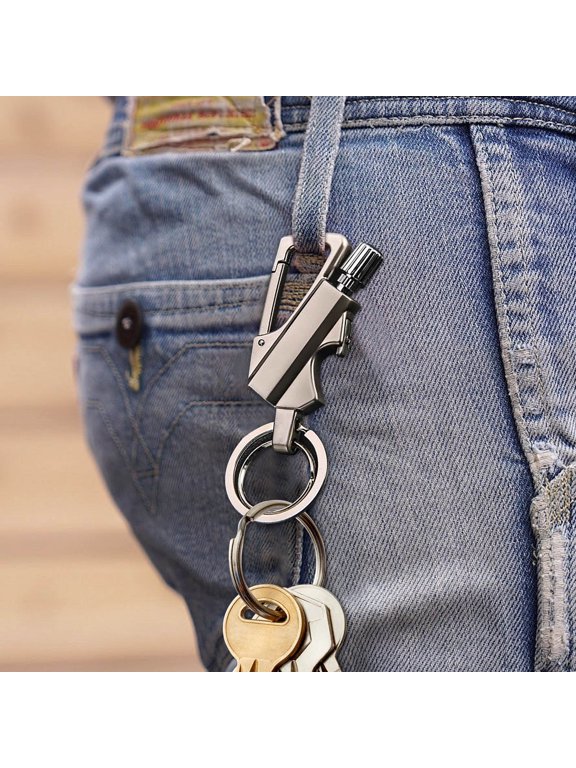 Permanent Match Lighter Keychain, Multifunction Kerosene Lighter with Bottle Opener, Waterproof Survival Fire Starter Tool for Camping Hiking Emergency Outdoor Travel EDC Accessories
