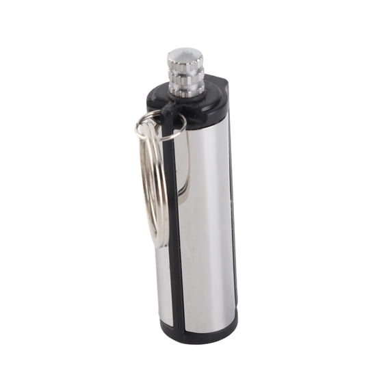 Permanent Match Lighter With Key Chain Silver
