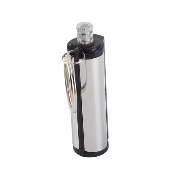 Permanent Match Lighter With Key Chain Silver