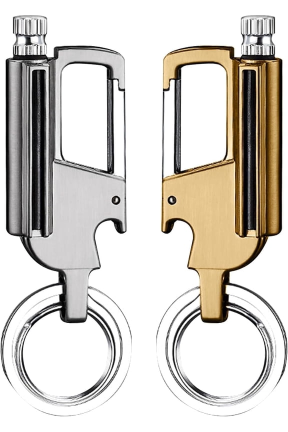 Permanent Match Survival Kit (2-Pack) – Waterproof Infinity Lighter Keychain – Flint Fire Starter