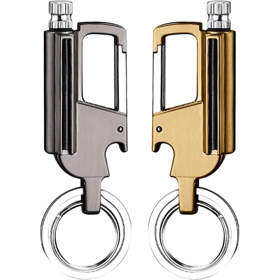 Permanent Match Survival Kit (2-Pack) – Waterproof Infinity Lighter Keychain – Flint Fire Starter