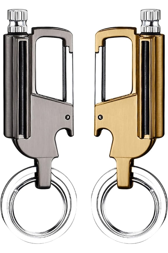 Permanent Match Survival Kit (2-Pack) – Waterproof Infinity Lighter Keychain – Flint Fire Starter