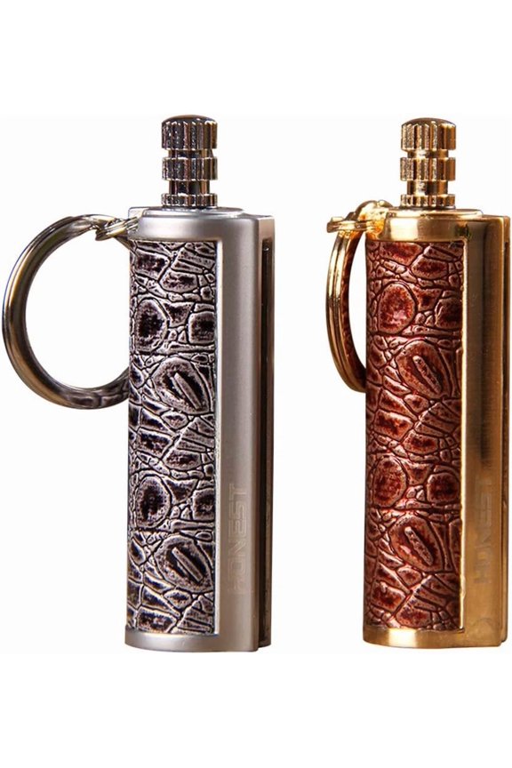 Permanent Metal Match with Gift Box, Waterproof Fire Starter Lighter, Flint Match Metal Keychain Camping Survival Kit, Reusable Survival Fire Starter Lighter, Red & Black Optional (Fuel Not Included)