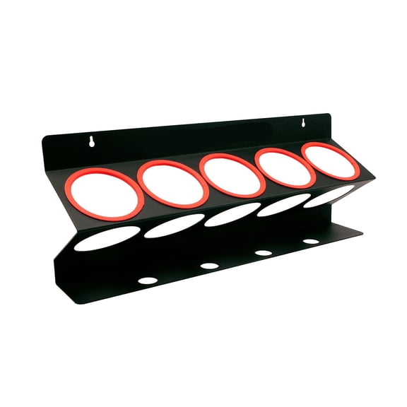 Permanent Metal Wall Mount Storage Rack Capacity for 5 Sprinkle Bottles Includes 4 Additional Cavities for Addons Excellent for Professional Use