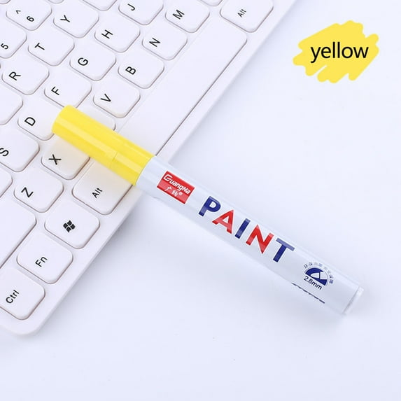 Permanent Oil-Based Marker Set - 12 Colors Multi-Surface Art Pen for Tires/Ceramics/Wood, Quick-Dry & Scratch-Resistant, 1ml Refillable