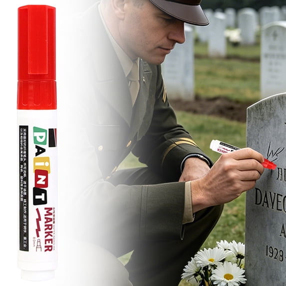 Permanent Oil-Based Paint Marker Pens, Quick Dry Waterproof Markers, Multi-Surface Paint Pens for Stone, Glass, Wood, Metal, Plastic, Fabric, Craft Projects, Graffiti, Tombstone Marking, DIY Artwork