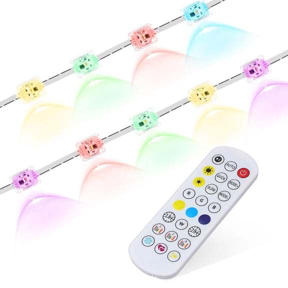 Permanent Outdoor Lights: 30m Waterproof 36-LED RGB Lights With Music Syncing And Timer For Halloween Christmas Party Holiday Decor US Plug