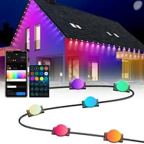 Permanent Outdoor Lights Waterproof, 30FT 20LEDs Eaves Lights APP&Remote Control, Color Changing Outdoor Lights with DIY Modes for Party Holiday Christmas,Valentines, Work with Alexa, Google Assista