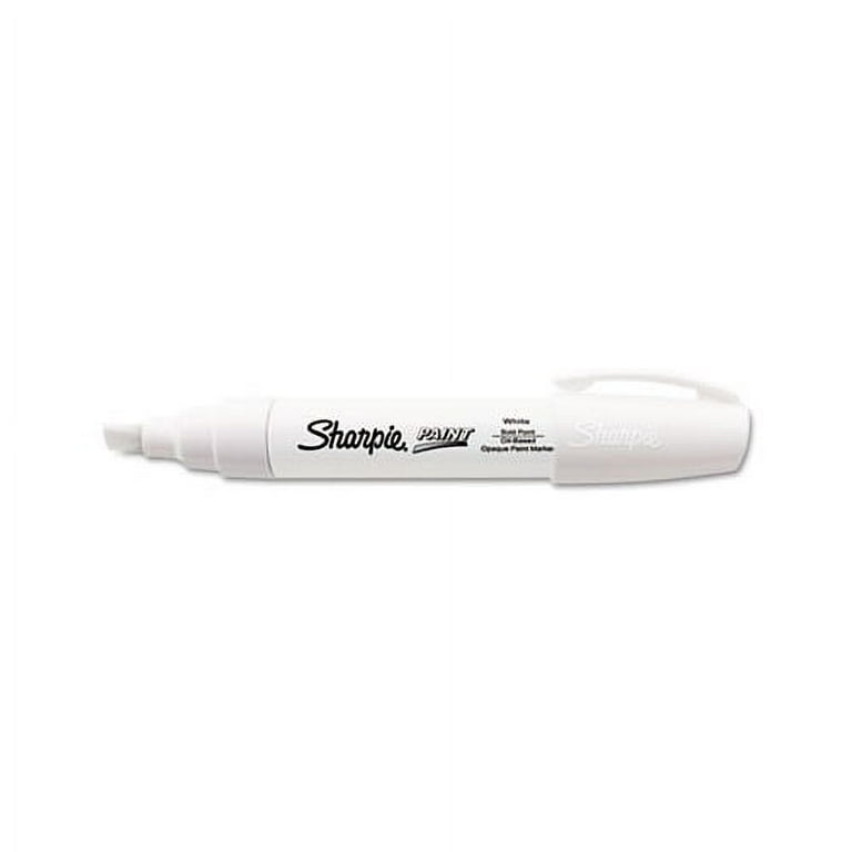 Permanent Paint Marker Extra-Broad Chisel Tip, White