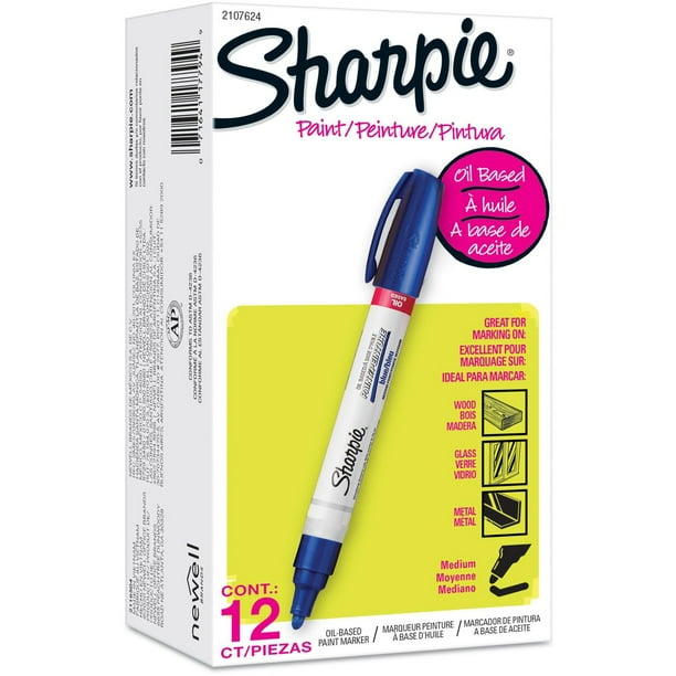 Permanent Paint Marker, Medium Bullet Tip, Blue, Dozen Permanent Paint Marker, Medium Bullet Tip, Blue, Dozen
