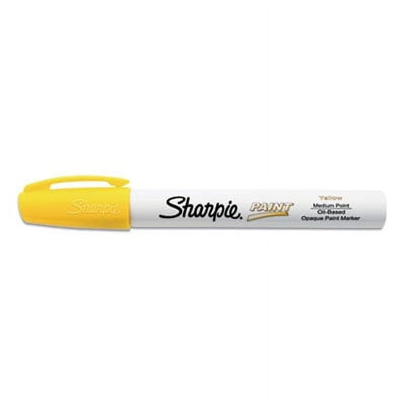 Permanent Paint Marker, Medium Bullet Tip, Yellow, Dozen Permanent Paint Marker, Medium Bullet Tip, Yellow, Dozen