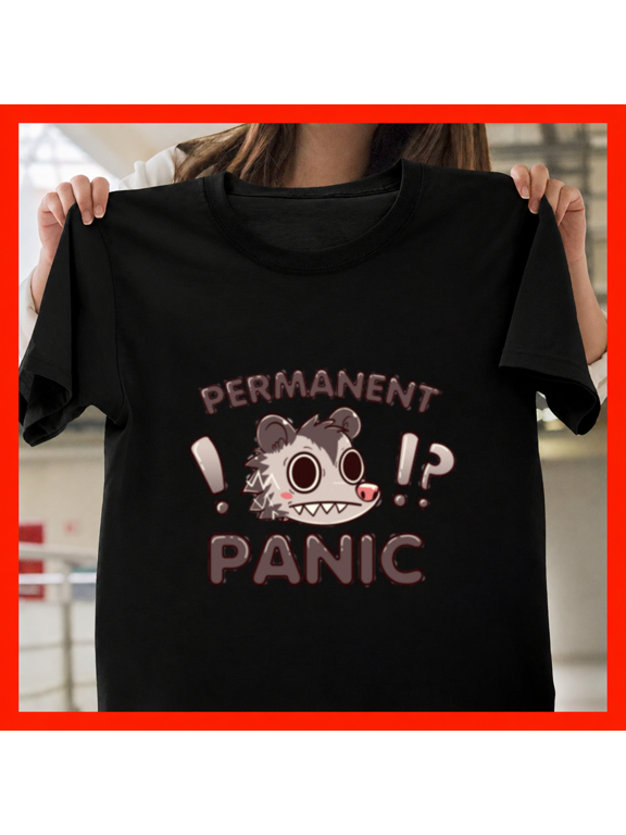 Permanent Panic Opossum Screaming Chaos Marsupial Meme Art Unisex T-Shirt, up to size 5XL