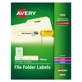 Permanent Trueblock File Folder Labels With Sure Feed Technology, 0.66 ...