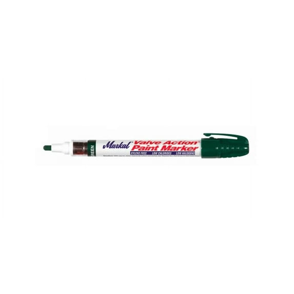 Permanent Valve Action Paint Marker, Medium Tip, Green Color Family, Paint