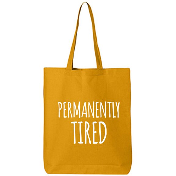 Permanently Tired Cotton Canvas Tote Bag