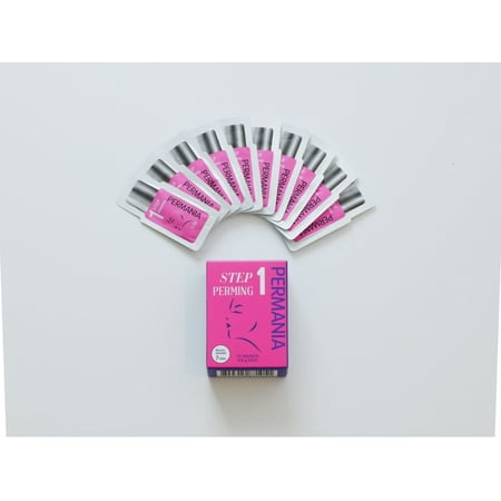 Permania 3-Step Eyelash & Eyebrow Lifting Kit, Brow lamination, Lash perm, Steps 10 sachets of 0.8g/0.03oz each Prep (Step 1)