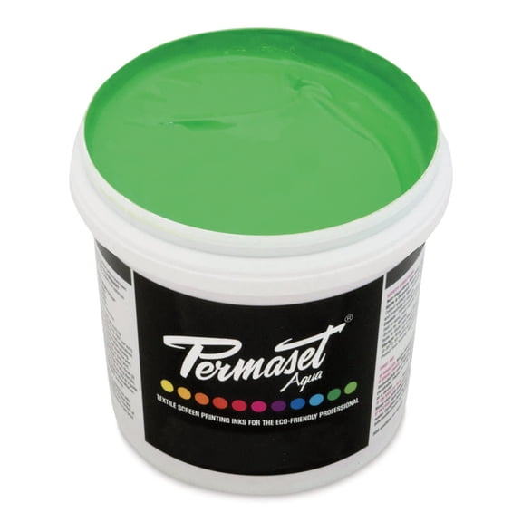 Permaset Aqua Fabric Ink - Glow Green, Liter