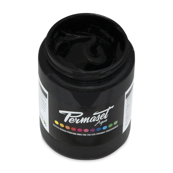 Permaset Aqua Fabric Ink - Jet Black, 300 ml