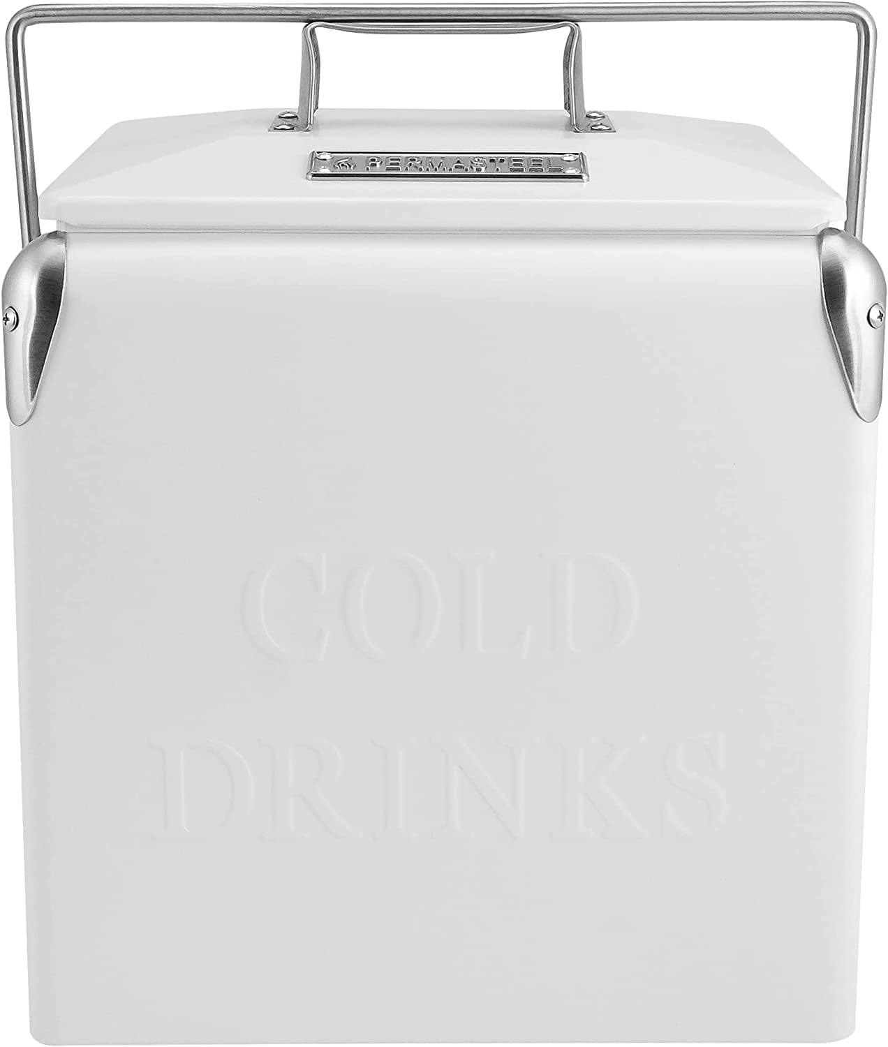 Permasteel 14-Qt Small Portable Picnic Cooler, White