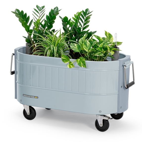 Permasteel Self-Watering Garden Bed, Rolling Planter for Vegetables ...