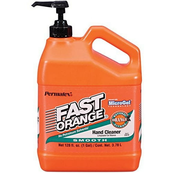 Permatex 23218 Fast Orange Smooth Lotion Hand Cleaner with Pump, 1 Gallon