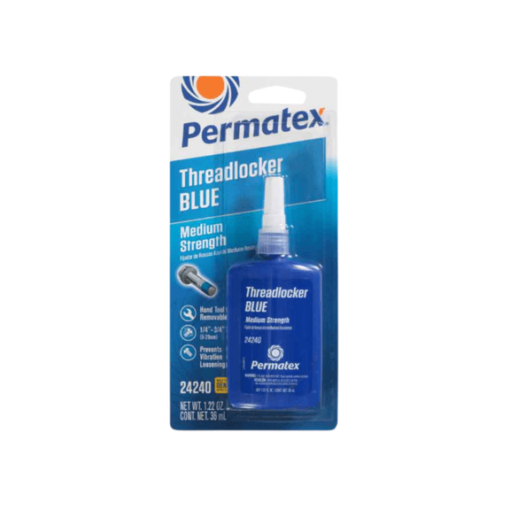 Permatex 24240 Medium Strength Blue Threadlocker 36ml for Heavy Duty Trucks