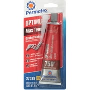 Permatex 27038, High Temperature Silicone, Red Gasket Maker Industrial Sealant, 0.25 lb 3 oz