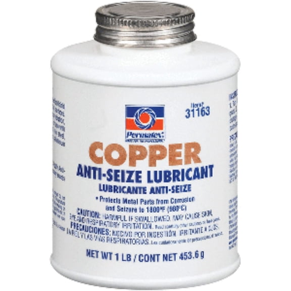 4" White and Gray Boating Copper Anti- Seize Lubricant In A Jar 1 Liter