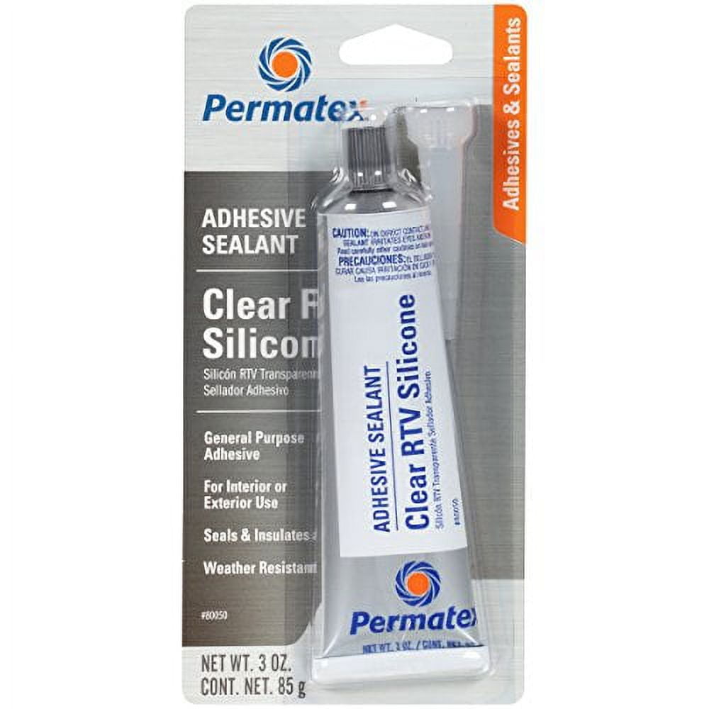 100% RTV Silicone Rubber Adhesive Sealant, Clear - Pergola World