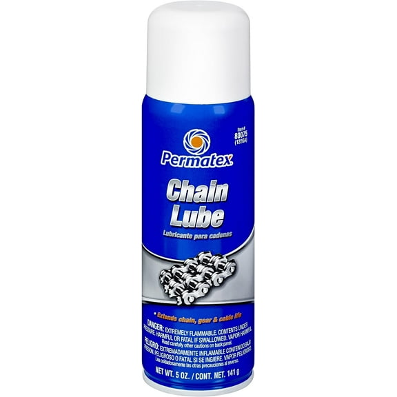 Permatex 80075 Chain Lubricant, 6 oz, Aerosol Can, Brown, Liquid