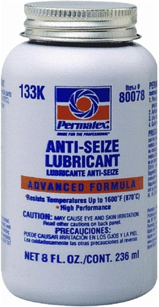 Permatex 80078 AntiSeize Lubricant with Brush Top Bottle, 8 oz, Pack