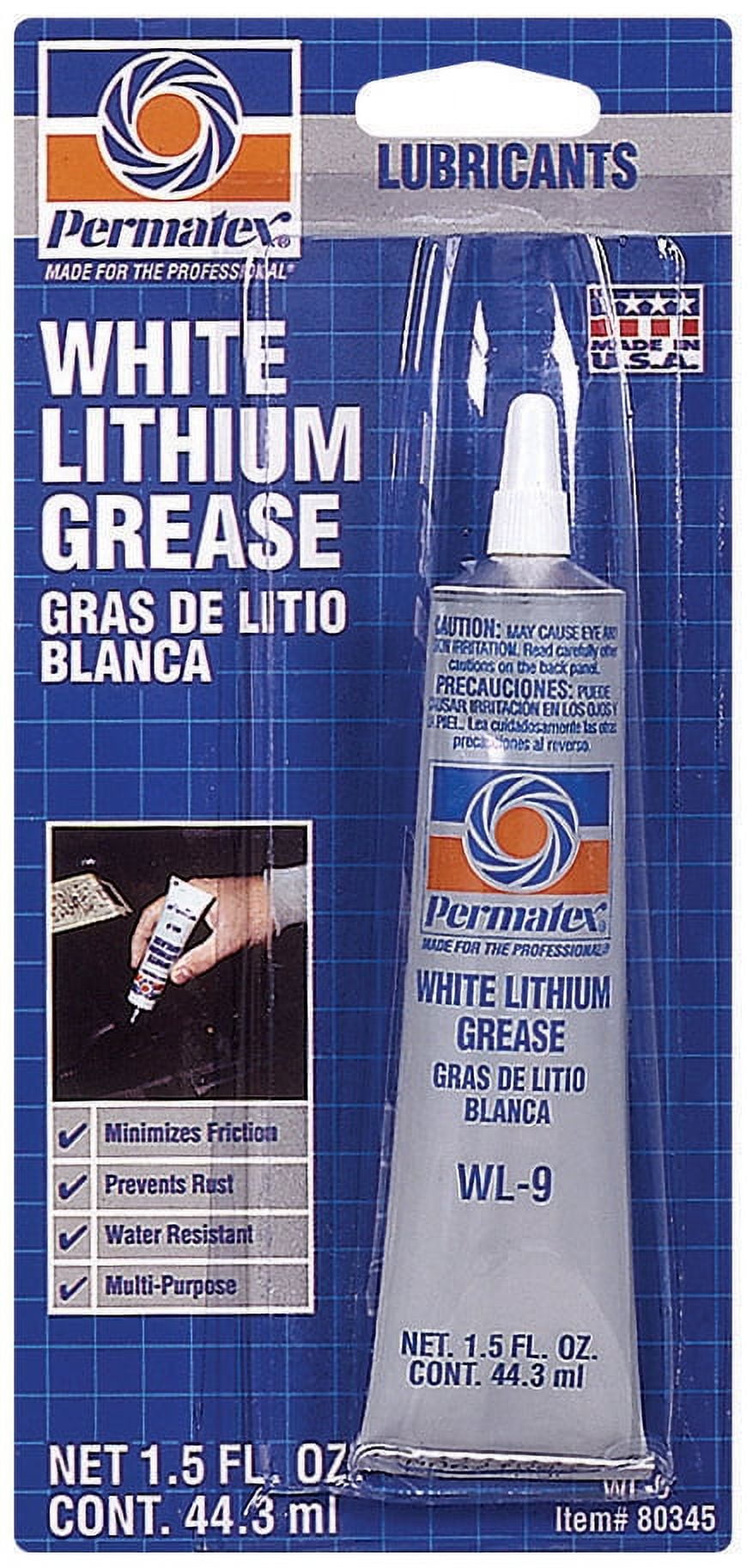 Permatex® 80345 White Lithium Grease 1.5 fl. oz. Carded Pack