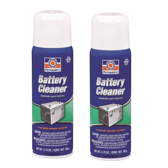 Permatex 80369 Battery Cleaner, Spray on and Wash Off, 5.75oz can, 2Pack