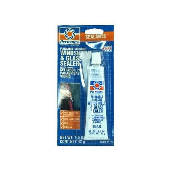 Permatex 81730 Flowable Silicone Windshield and Glass Sealer, 1.5 oz.